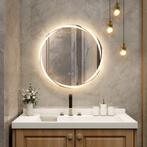2dekans | Coast 60x60 cm LED Badkamerspiegel Rond Zilver met, Huis en Inrichting, Woonaccessoires | Spiegels, Ophalen of Verzenden