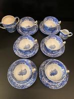 Spode, Copeland - Kop en schotel (14) - Aardewerk - Blue