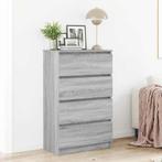 vidaXL Dressoir 60x35x98,5 cm bewerkt hout grijs sonoma, Huis en Inrichting, Verzenden, Nieuw, 50 tot 100 cm, 25 tot 50 cm