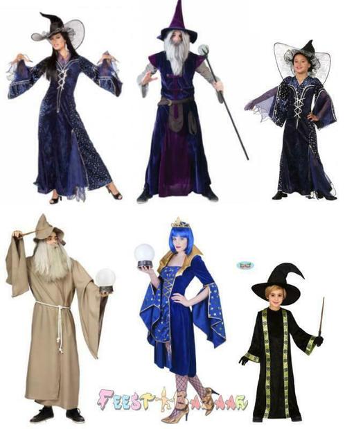 Tovenaar kostuum Tovenaarspak kleding Man Vrouw Kind Hoed, Kleding | Dames, Carnavalskleding en Feestkleding, Nieuw, Ophalen of Verzenden