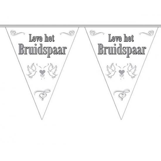 Leve het bruidspaar vlaggenlijn - Bruiloft versiering, Hobby en Vrije tijd, Feestartikelen, Ophalen of Verzenden