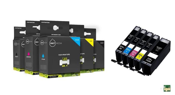 Geschikt Canon PGI-550BK XL Cli-551 XL serie MET CHIP, Computers en Software, Printerbenodigdheden, Cartridge, Nieuw