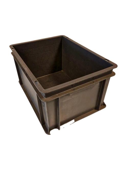 Stapelbak 400x300x220 donkergrijs gesloten gebruikt, Doe-het-zelf en Verbouw, Kratten en Dozen, Minder dan 50 cm, Gebruikt, Bak of Kist