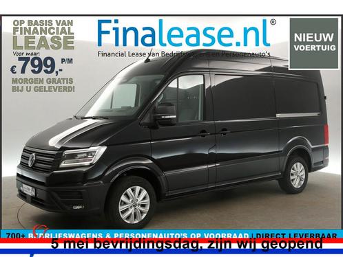 Volkswagen Crafter 2.0 TDI AUT HIGHLINE EXCLUSIVE H3 €799pm, Auto's, Bestelauto's, Lease, Automaat, Diesel, Volkswagen, Zwart