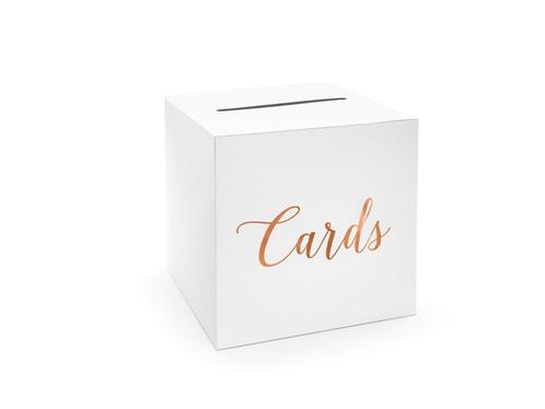 Enveloppendoos Cards Wit Roségoud, Kleding | Dames, Carnavalskleding en Feestkleding, Nieuw, Ophalen of Verzenden