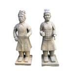 Set Japanse krijgers – tuinbeelden steen – oxidekleur – 130, Tuin en Terras, Ophalen of Verzenden, Nieuw