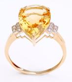 Zonder Minimumprijs - Ring - 14 karaat Geel goud Citrien -, Sieraden, Tassen en Uiterlijk, Ringen, Nieuw