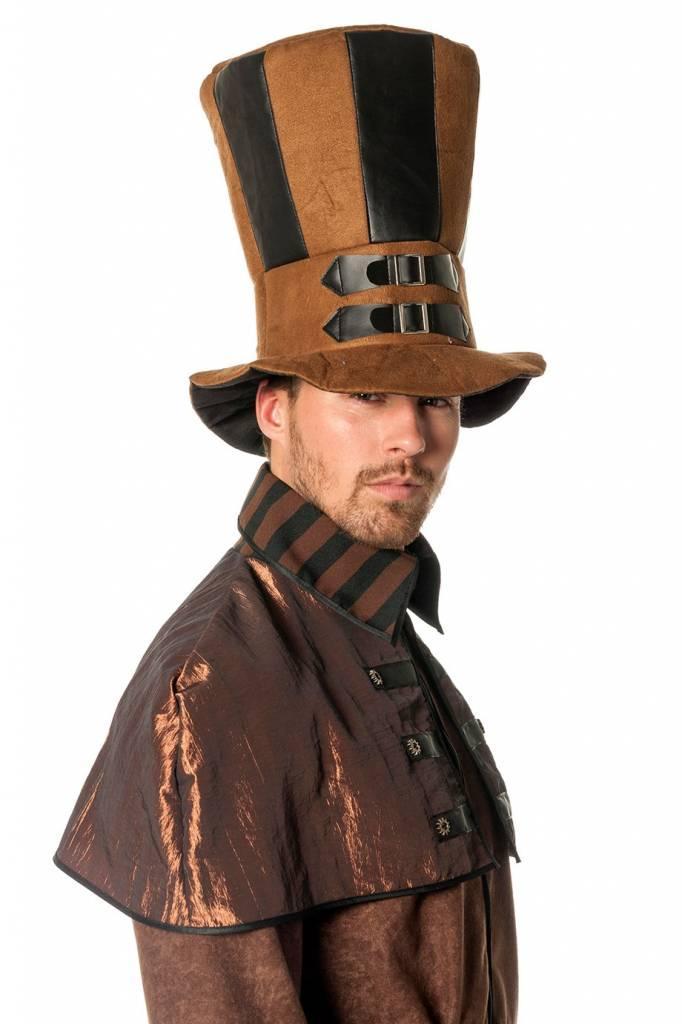 Hoed steampunk XL bruin/zwart, Kleding | Dames, Carnavalskleding en Feestkleding, Nieuw, Ophalen of Verzenden