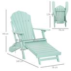 TRUUSK Adirondack Tuinstoel Met Voetensteun Inklapbaar 78 X, Tuin en Terras, Verzenden, Nieuw