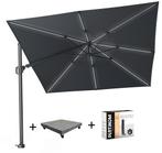 Challenger T2 glow zweefparasol 300x300 cm antraciet met, Ophalen of Verzenden, Nieuw