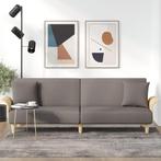 vidaXL Slaapbank met armleuningen stof taupe, Verzenden, Nieuw, Stof, 200 tot 250 cm