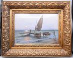 Juan Belda Morales (1872-1944) - Bueyes con barco en la, Antiek en Kunst, Kunst | Schilderijen | Klassiek