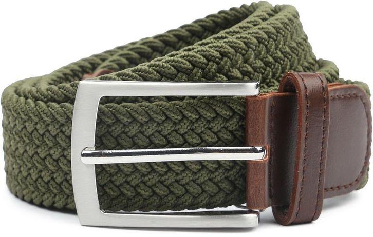 Suitable Geweven Riem Olijfgroen maat 95 Heren, Kleding | Heren, Riemen en Ceinturen, Nieuw, Echt leder, Verzenden