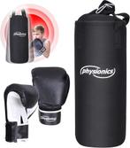 Bokszak - Boksbal - 60 cm lang - 9 kg - Zwart  - Physionics, Sport en Fitness, Boksen, Verzenden, Zo goed als nieuw