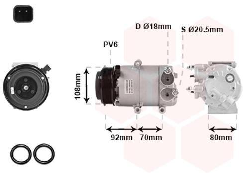 AIRCO COMPRESSOR VOOR FORD GALAXY 2006-2010 1435790, Auto-onderdelen, Airco en Verwarming, Nieuw, Ophalen of Verzenden
