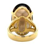 Gouden ring met rooktopaas 14 krt, Ophalen of Verzenden, Nieuw