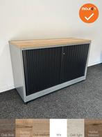 Roldeurkast - Ahrend - 74x120x45cm - Zilvergrijs met zwarte, Werkplek, Ophalen of Verzenden, Gebruikt, Kast