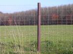 Kunststof weidepaal 8 cm, BRUIN, rond met spits-150