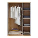 [en.casa] Kledingkast Bastheim 176x120x52 cm eiken en wit, Verzenden, Nieuw