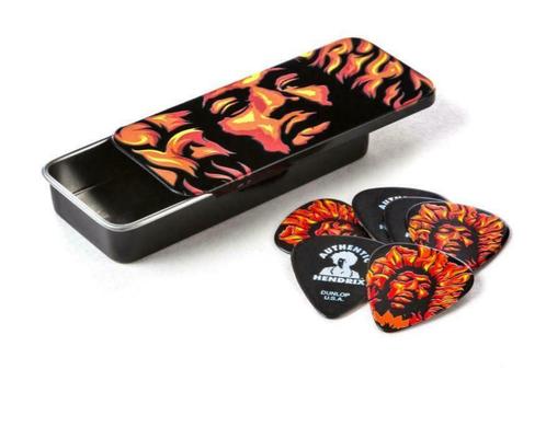 Jimi Hendrix opbergblikje + plectrums heavy officiële merch, Verzamelen, Muziek, Artiesten en Beroemdheden, Gebruiksvoorwerp, Nieuw