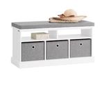 Schoenenkast met Zitkussen en 3 Opbergmanden, Verzenden, Nieuw