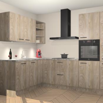 Cantaro Eiken keuken Cognac 99592, Huis en Inrichting, Keuken | Complete keukens, Verzenden