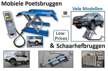 Mobiele Poetsbruggen Schaarbruggen Bandenbruggen 3T – 3.5T beschikbaar voor biedingen