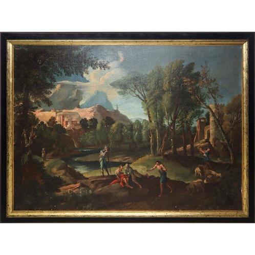 Andrea Locatelli (1695-1741), Toegeschreven aan - Paesaggio, Antiek en Kunst, Kunst | Schilderijen | Klassiek