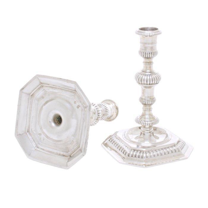 LSC, London - Kaarsenhouder (2) - .925 zilver - Massief, Antiek en Kunst, Antiek | Goud en Zilver