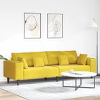 vidaXL Velours Bank met kussen Geel 210 cm Fluweel, Huis en Inrichting, Banken | Bankstellen, Verzenden, Nieuw, Stof, Minder dan 150 cm