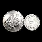 Portugal. 2 Silver Coins: 1x 1000 Escudos (D João de Castro), Postzegels en Munten