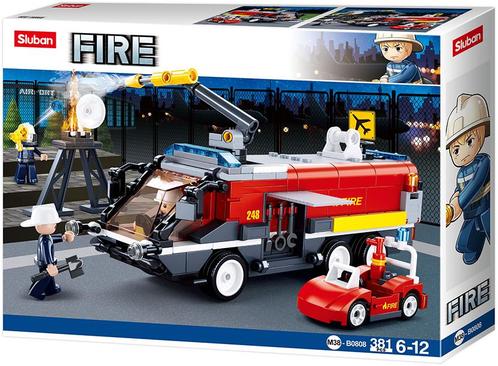 Sluban M38-B0808 Vliegveld Brandweerwagen (kinder bouwsets), Kinderen en Baby's, Speelgoed | Bouwstenen, Nieuw, Verzenden