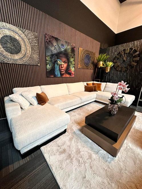 Bankstel Amsterdam – Teddy White U-bank, Huis en Inrichting, Banken | Bankstellen, 300 cm of meer, 150 cm of meer, Hoekbank, Vierpersoons of meer