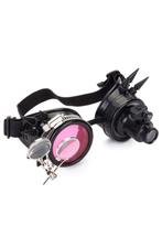 Goggles Steampunk Bril Spikes Vergrootglas Led Lampje Zwart, Kleding | Dames, Nieuw, Carnaval, Ophalen of Verzenden