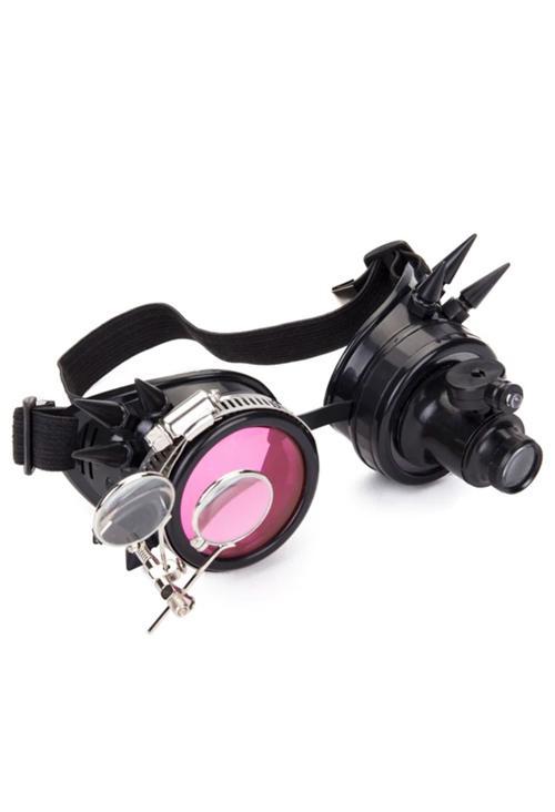 Goggles Steampunk Bril Spikes Vergrootglas Led Lampje Zwart, Kleding | Dames, Carnavalskleding en Feestkleding, Nieuw, Carnaval