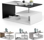 Miadomodo - Salontafel - Donker Grijs / Wit - 90x50cm - Met, Huis en Inrichting, Kasten | Computermeubels, Verzenden, Nieuw