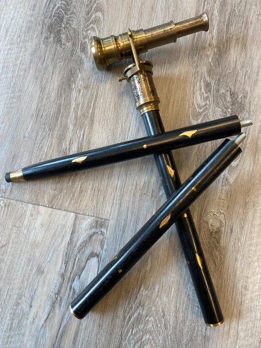 Wandelstok - Hout, Messing, Antiek en Kunst, Kunst | Designobjecten