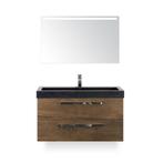 Seville Badmeubelset 100 cm - Tabacco - Wastafel Lucca 1, Huis en Inrichting, Ophalen of Verzenden, Nieuw