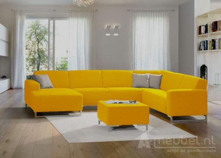 U-Bankstel Kerkdriel - u-banken - Goud, Huis en Inrichting, Banken | Sofa's en Chaises Longues, Nieuw, Stof