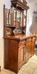 Engels dressoir met opstand, spiegelkast, transport mogelijk