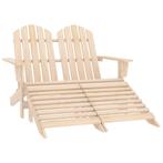 vidaXL Tuinstoel 2-zits Adirondack met voetenbank vurenhout, Tuin en Terras, Tuinstoelen, Verzenden, Nieuw, Hout