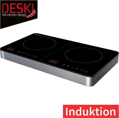 Deski - Dubbele Inductiekookplaat - met Touch Display - 2 x, Witgoed en Apparatuur, Kookplaten, Zo goed als nieuw, Ophalen of Verzenden