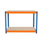 Werkbank met 2 Planken S-Rax - Werkstation 300 kg -, Verzenden