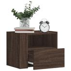 vidaXL Nachtkastje wandgemonteerd 45x30x35 cm bruin, Verzenden, Nieuw, Hout
