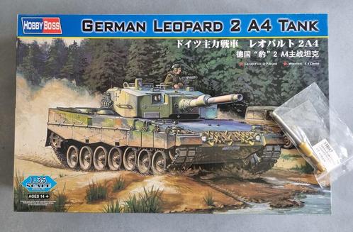 HobbyBoss 82401 Leopard 2 A4 Tank 1:35 + metal barrel, Hobby en Vrije tijd, Modelbouw | Auto's en Voertuigen, Verzenden