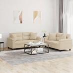 vidaXL 2-delige Loungeset met kussens microvezelstof, Huis en Inrichting, Verzenden, Nieuw, Vierpersoons of meer, Stof