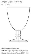 Lalique - Drinkservies (4) - Argos (Vierkantstam) - Kristal