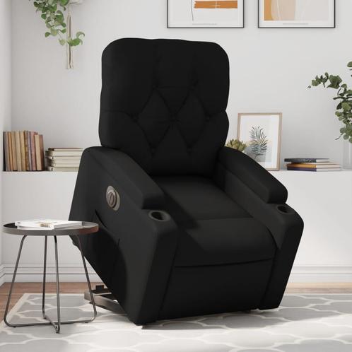 vidaXL Sta-op-stoel elektrisch kunstleer zwart, Huis en Inrichting, Fauteuils, Nieuw, Verzenden