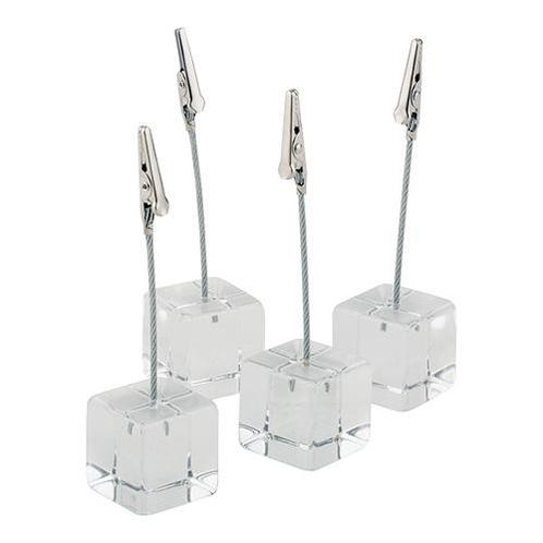 Menuhouders | 4 Stuks | Incl. 20 Kaartjes | 30x30x120(h)mm, Zakelijke goederen, Horeca | Keukenapparatuur, Nieuw in verpakking