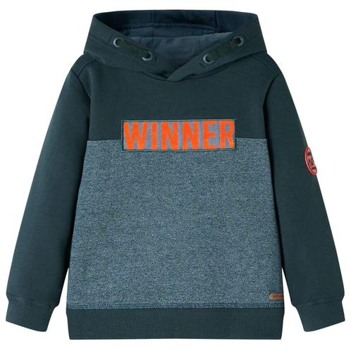 vidaXL Kindertrui met capuchon 128 donkergroen, Kinderen en Baby's, Kinderkleding | Overige, Nieuw, Verzenden